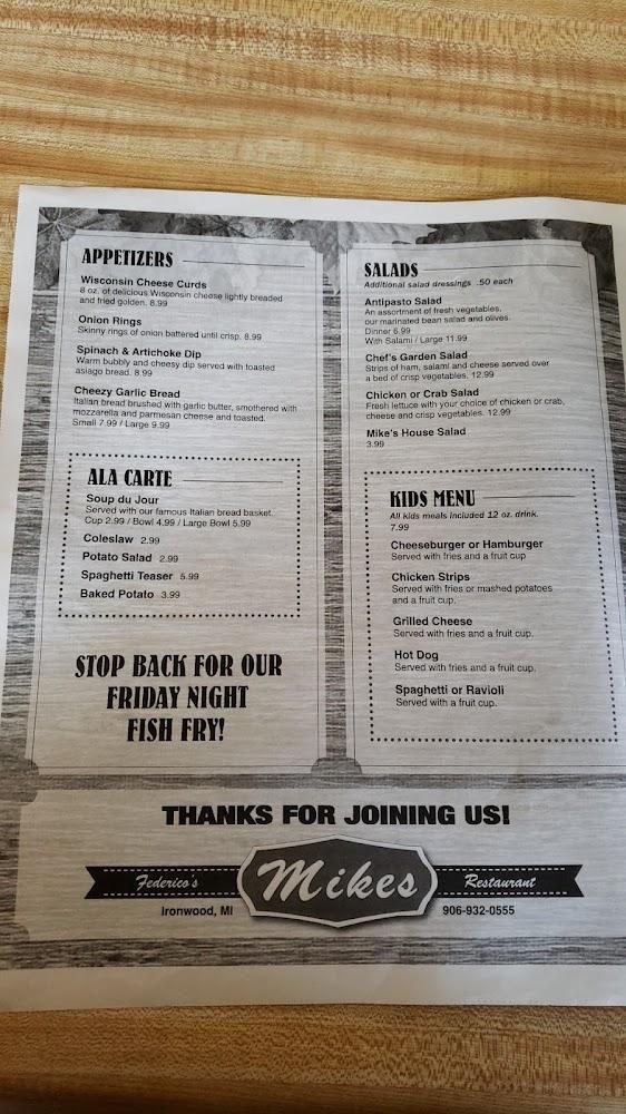 Mike's Restaurant Menu image 3